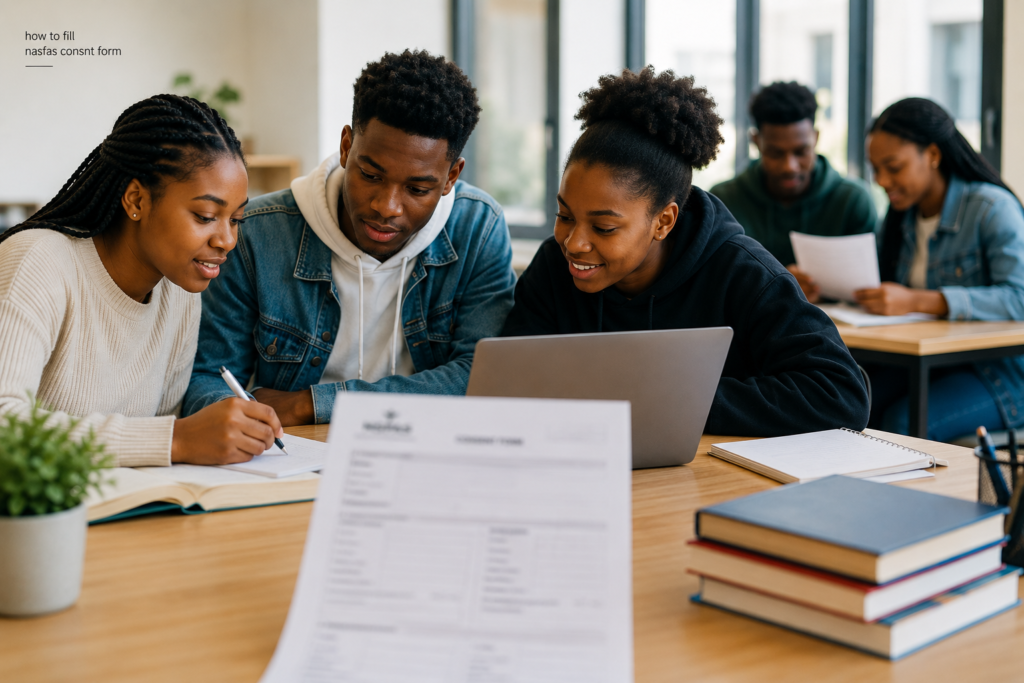 how to fill an Nsfas consent form